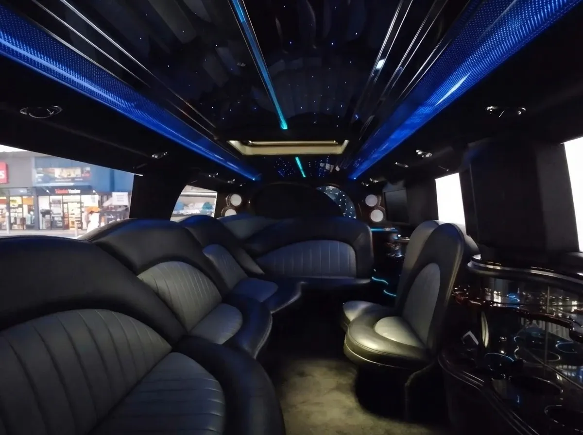 Black Hummer Limousine; view 2