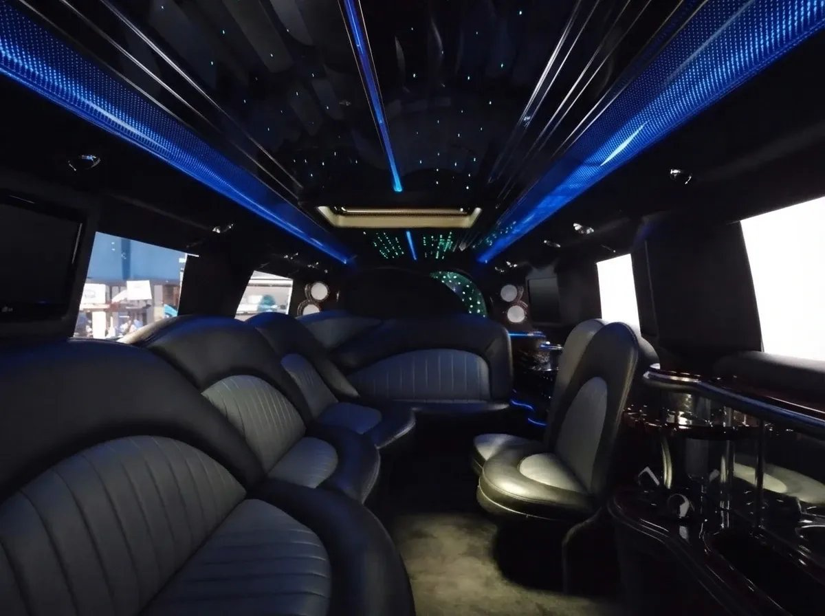 Black Hummer Limousine; view 12