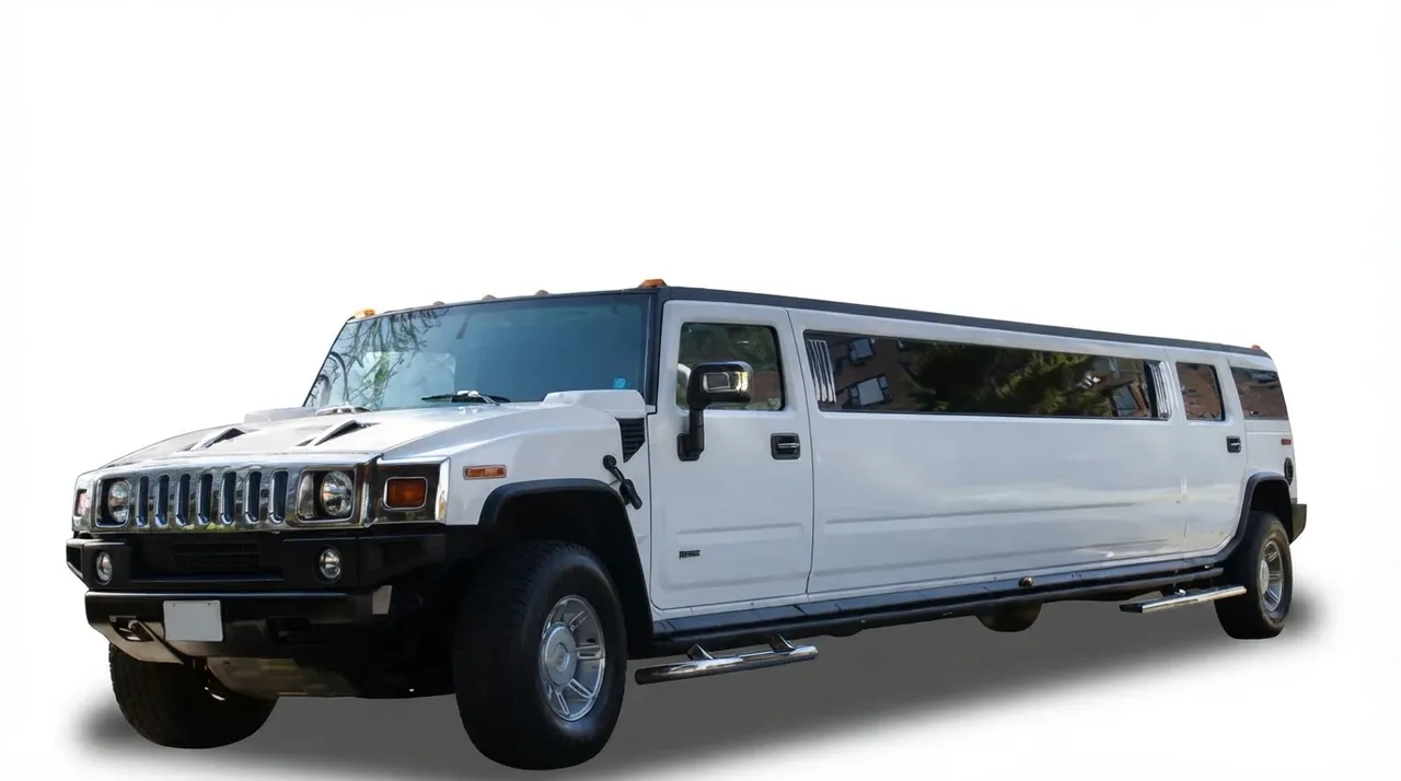 White Hummer Limousine on offer