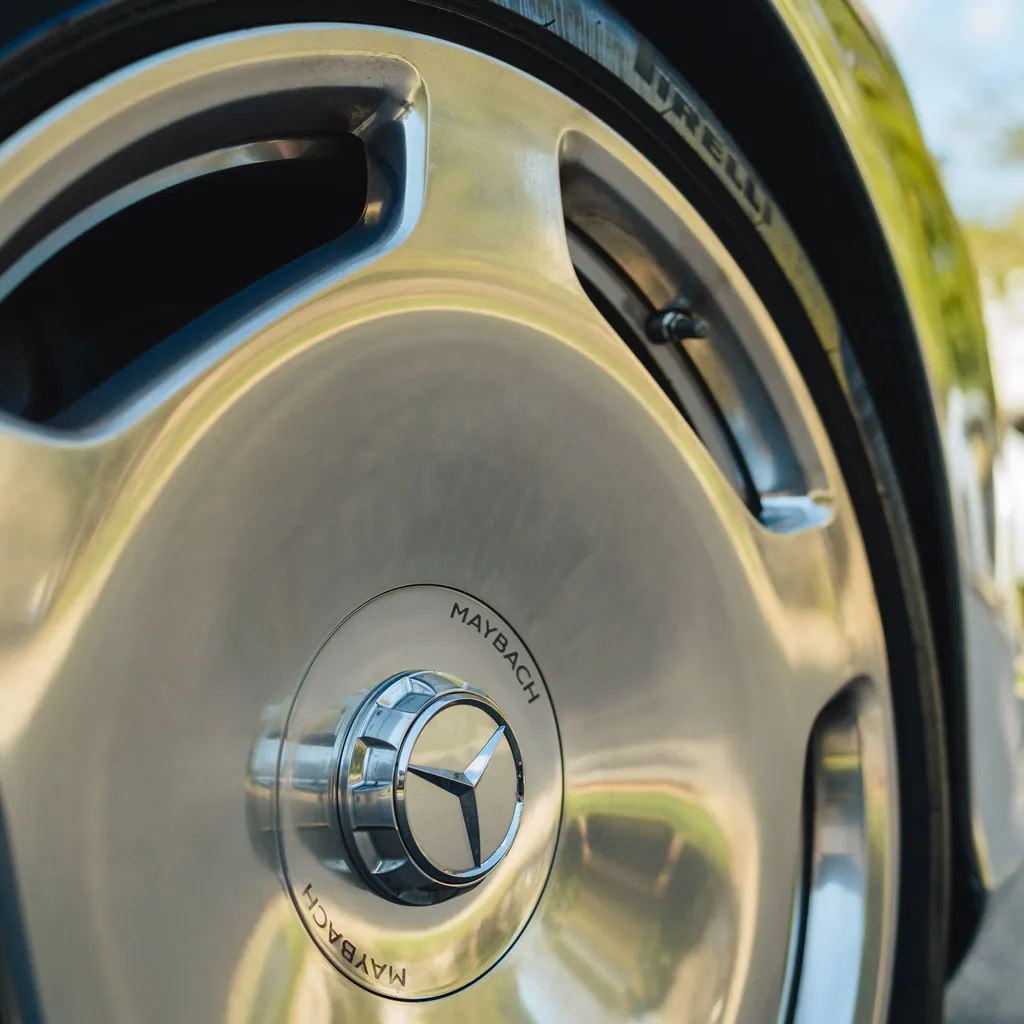 Silver ‘Kanye Maybach’ Full Chrome 2022 Mercedes-Benz S580, photo 7 for wedding car rental in Rockville, MD