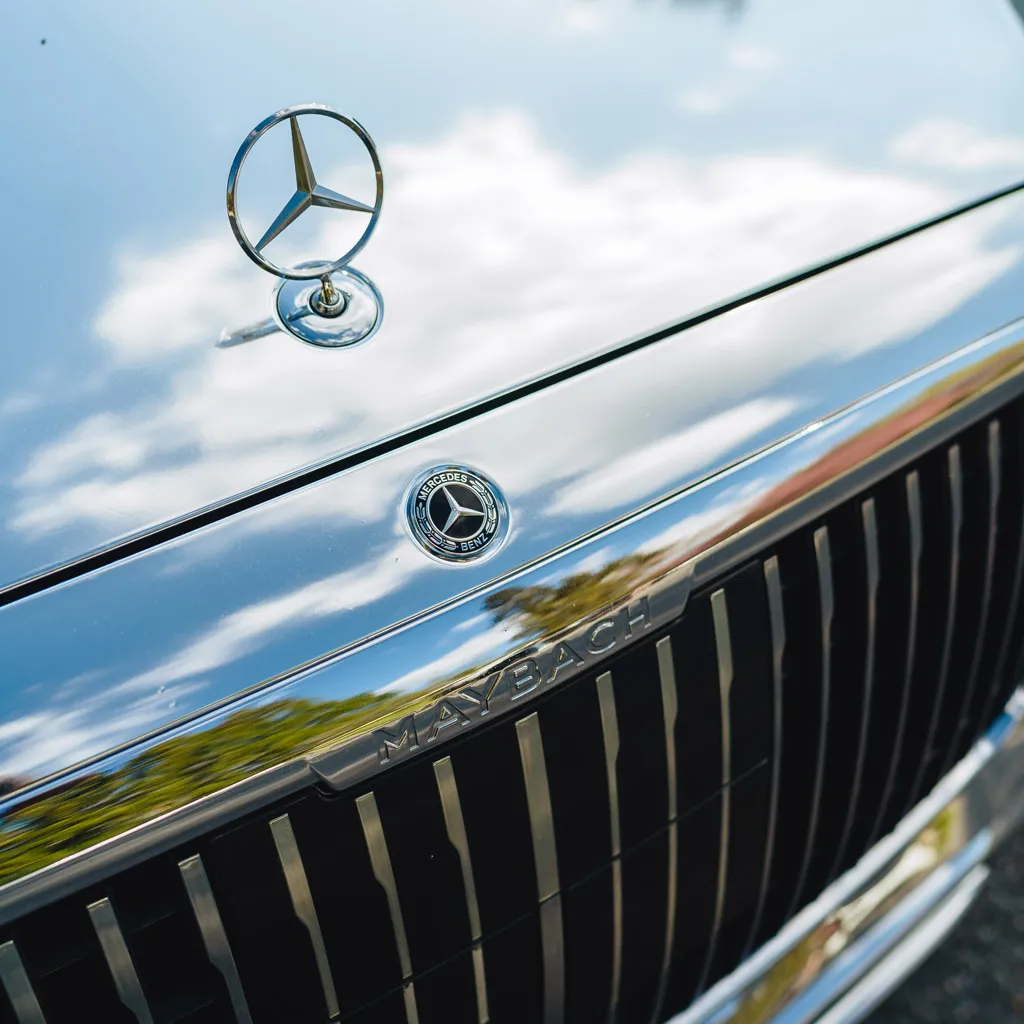 Silver ‘Kanye Maybach’ Full Chrome 2022 Mercedes-Benz S580, photo 8 for wedding car rental in Rockville, MD