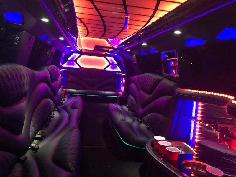 Lincoln MKT Limo interior for limo rental in Tyner, NC