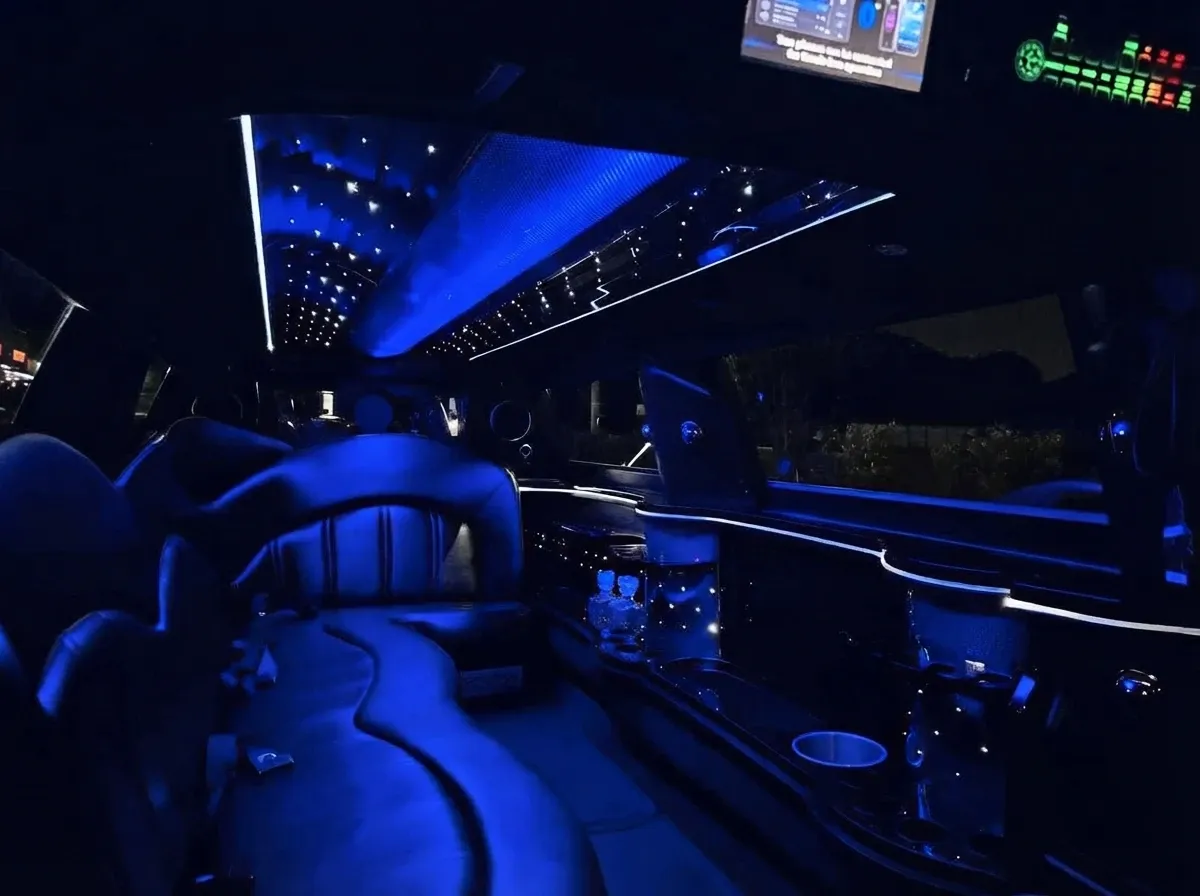 Black Lincoln MKT Limousine; view 2