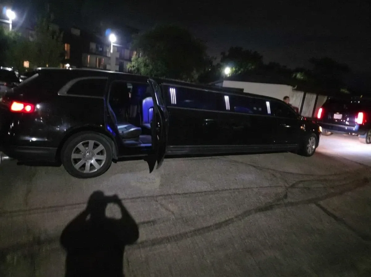 Black Lincoln MKT Limousine; view 3