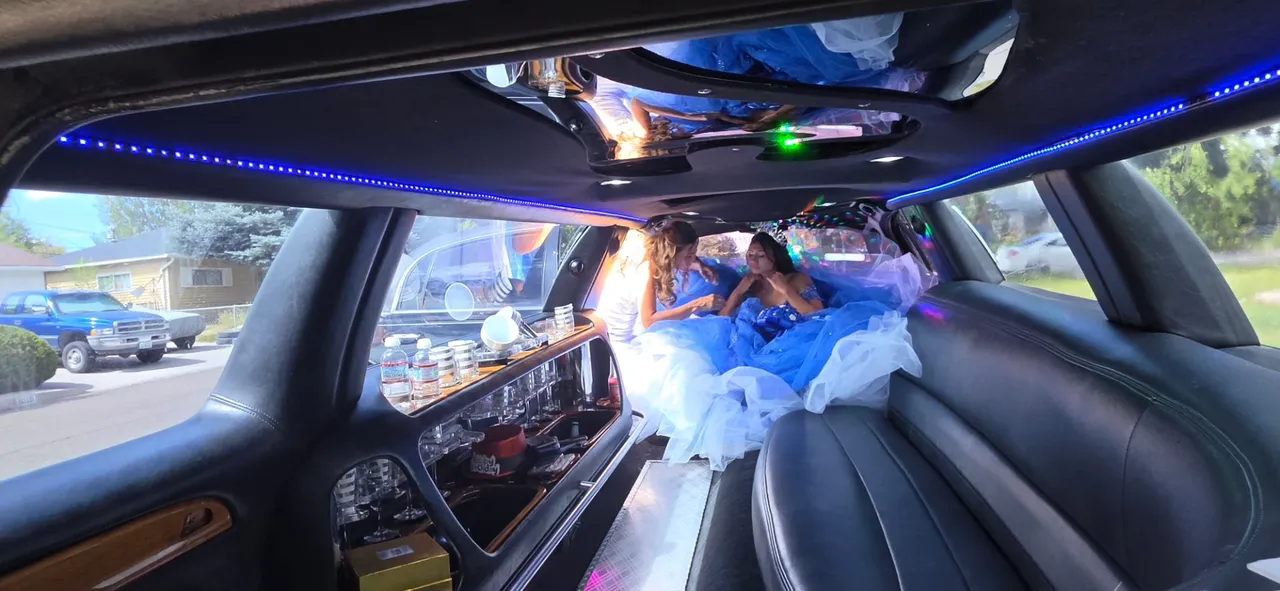 Black Lincoln Town Car Limousine; view 3