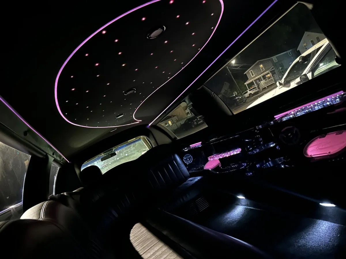 White Lincoln Town CAR Limousine #5, photo 4 for limo rental in Vanceboro, ME