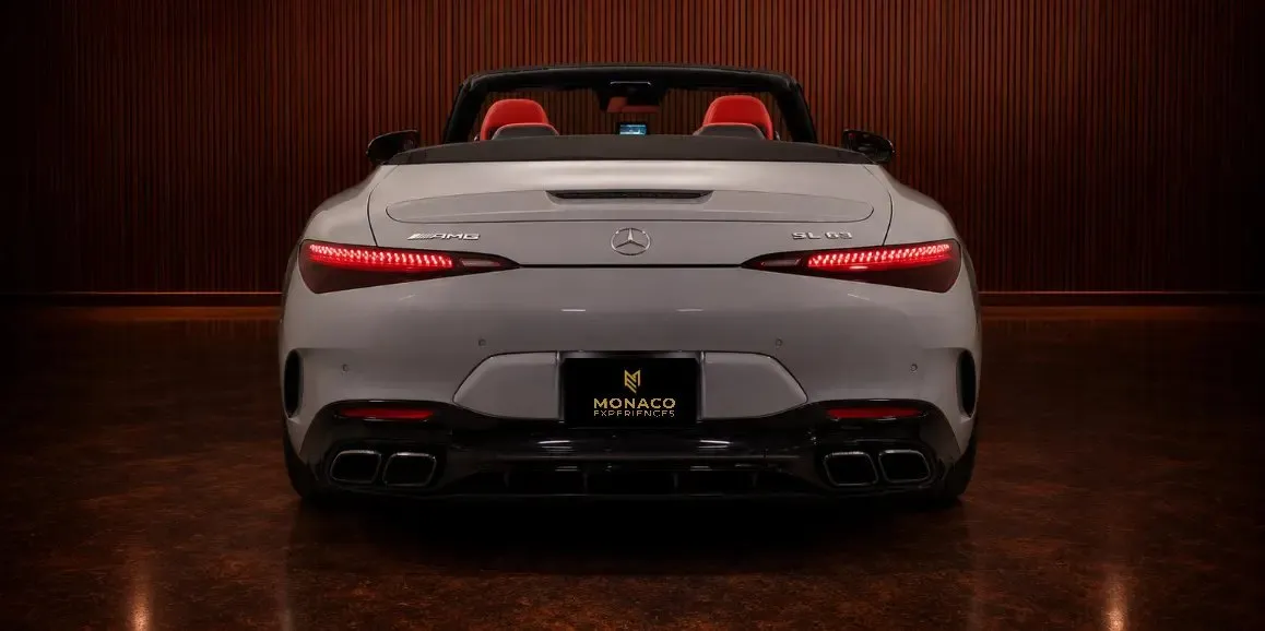 Silver Mercedes-AMG SL 63 exterior, photo 3 for wedding car rental in Amityville, NY