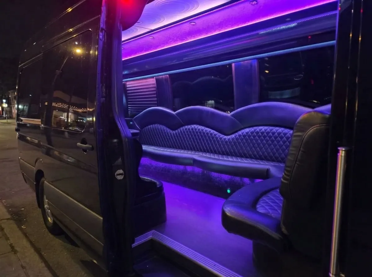 Black Mercedes-Benz Limousine Sprinter; view 2