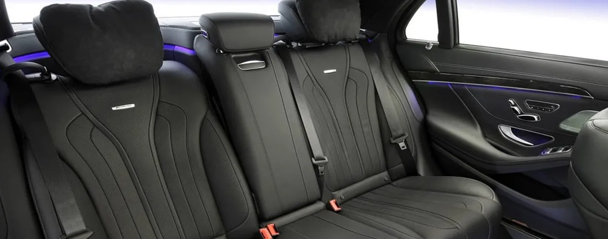 Mercedes-Benz S63 AMG interior for wedding car rental in North Attleboro, MA