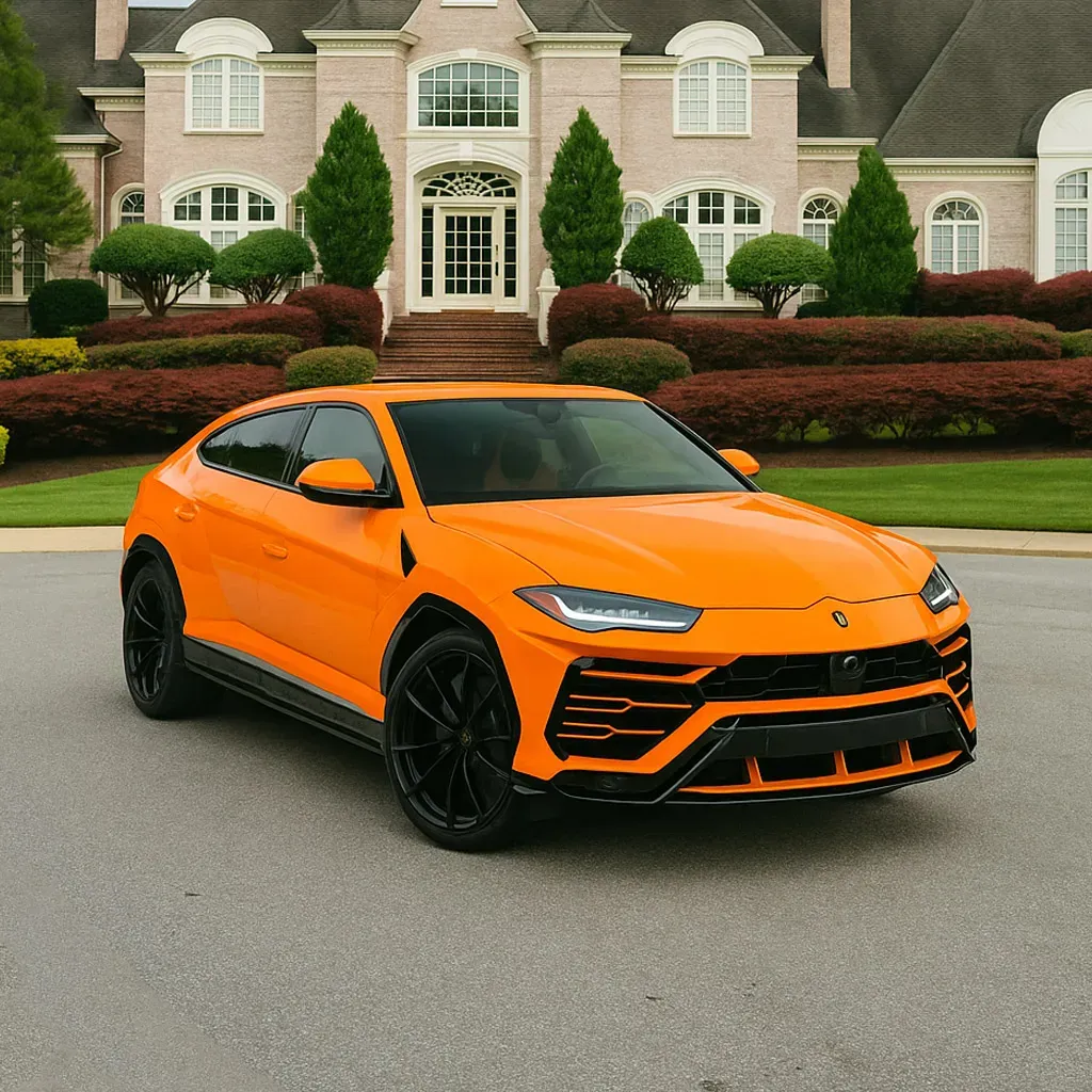 Orange Nacre Lamborghini Urus for wedding car rental in Rockville, MD Orange Nacre Lamborghini Urus for wedding car rental in Rockville, MD