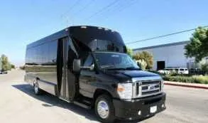 Black Party bus F550 exterior for party bus rental in Dallas, TX Black Party bus F550 exterior for party bus rental in Dallas, TX
