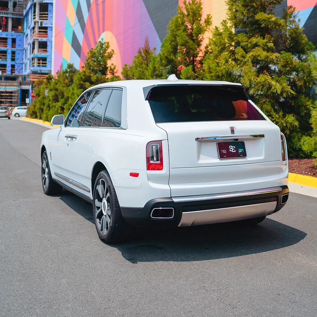 White Rolls-Royce Cullinan with All Blue Interior, photo 9 for wedding car rental in Rockville, MD