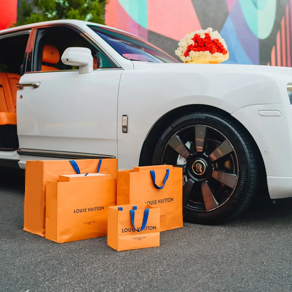 Rolls-Royce Cullinan with All Orange Interior, photo 11 for wedding car rental in Rockville, MD