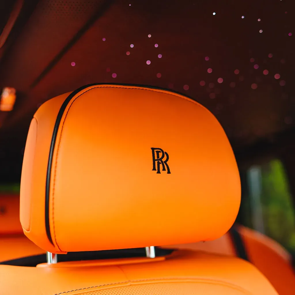 Rolls-Royce Cullinan with All Orange Interior, photo 3 for wedding car rental in Rockville, MD
