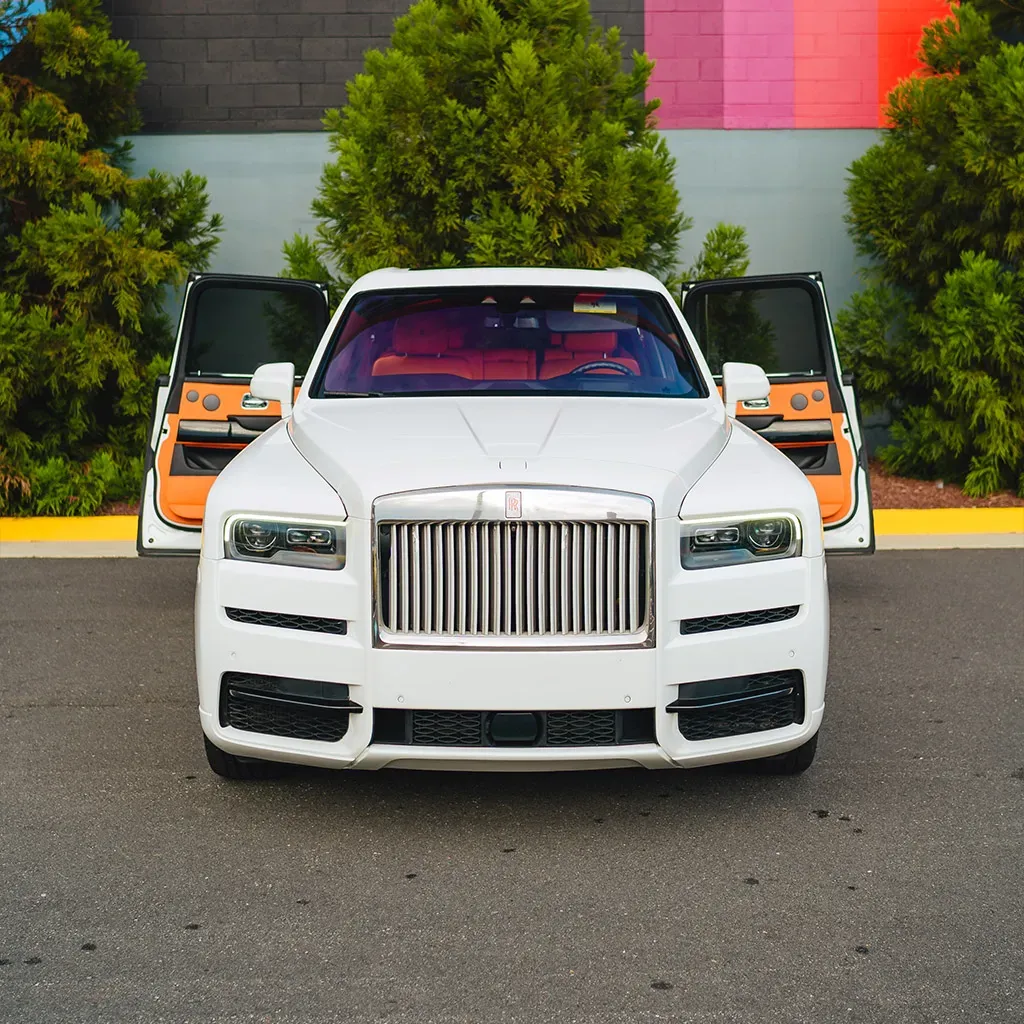 Rolls-Royce Cullinan with All Orange Interior, photo 4 for wedding car rental in Rockville, MD
