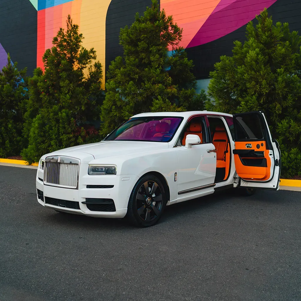 Rolls-Royce Cullinan with All Orange Interior, photo 7 for wedding car rental in Rockville, MD