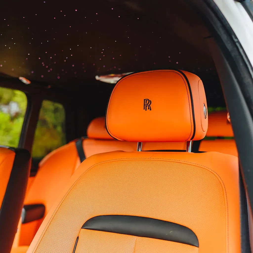 Rolls-Royce Cullinan with All Orange Interior, photo 8 for wedding car rental in Rockville, MD