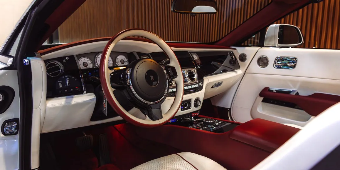 Rolls-Royce Dawn interior for limo rental in Toms River, NJ