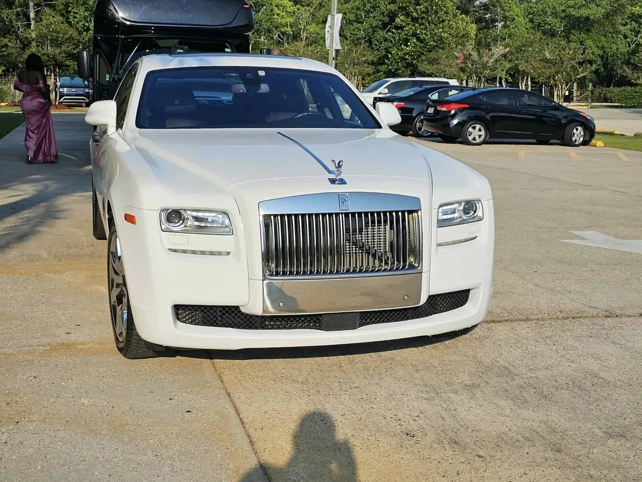 White Rolls Royce Ghost for wedding car rental in Pinetta, FL