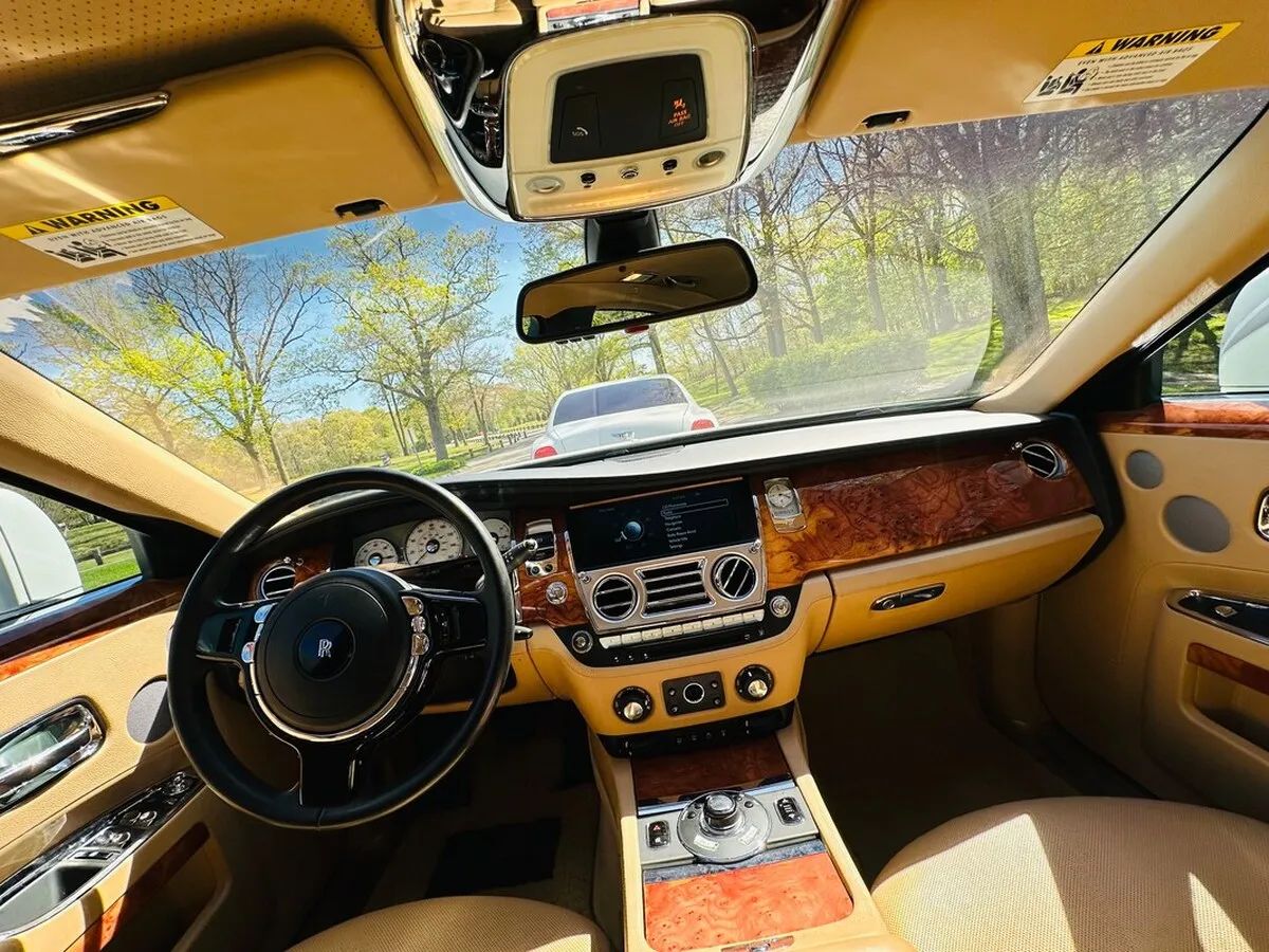 Rolls-Royce Ghost Sedan interior for limo rental in North Attleboro, MA