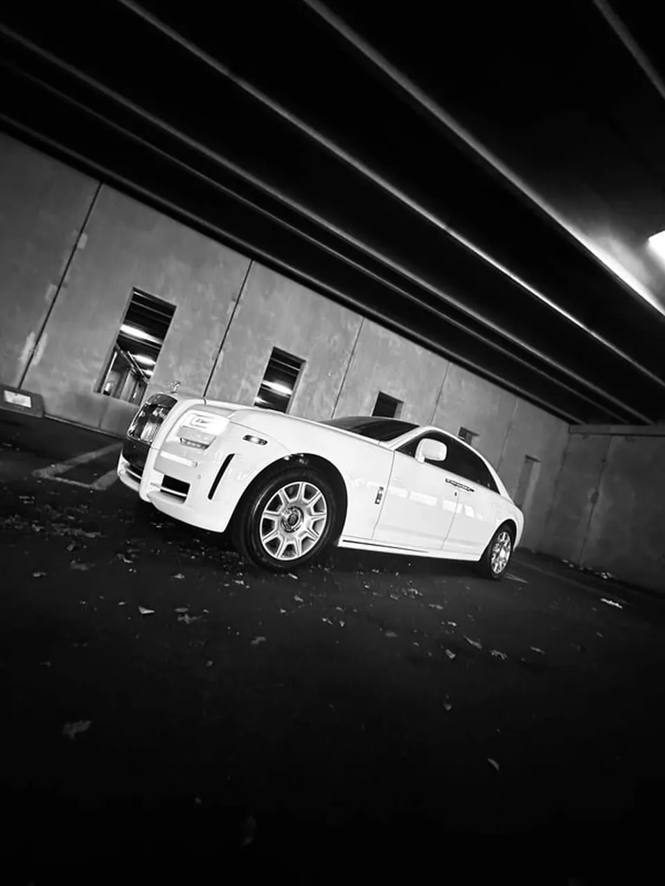 White Rolls-Royce Ghost Sedan exterior for limo rental in North Attleboro, MA