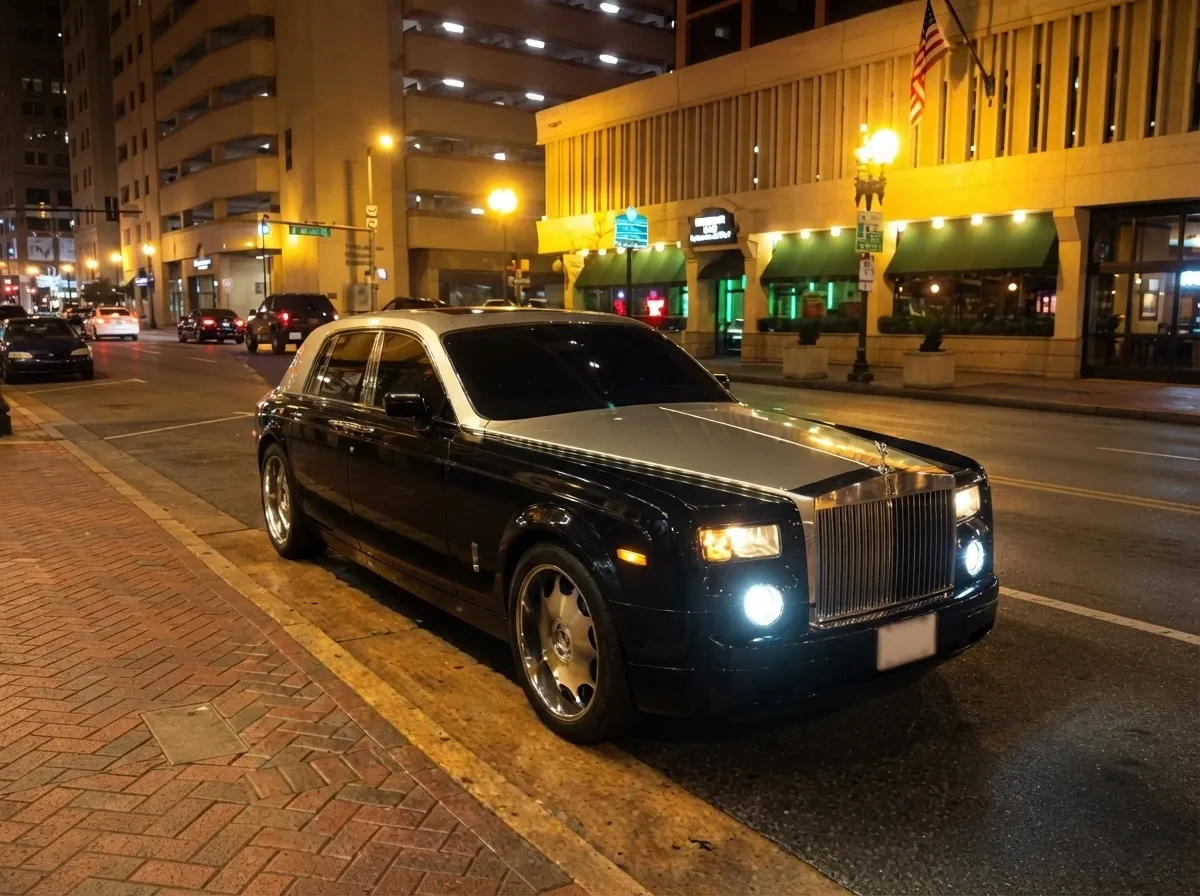 White Rolls-Royce Limousine; view 3
