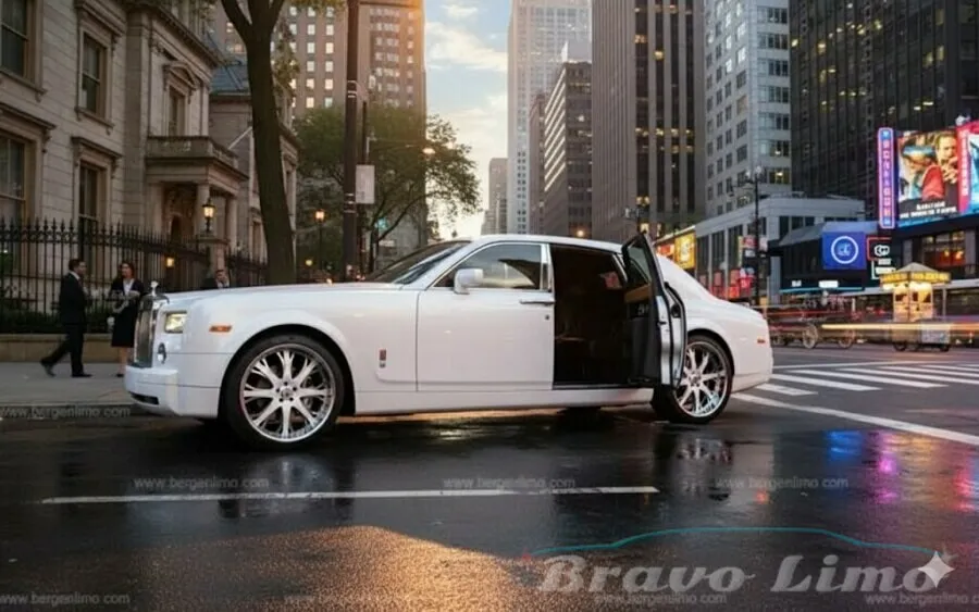 White Rolls-Royce Phantom for limo rental in Stroudsburg, PA