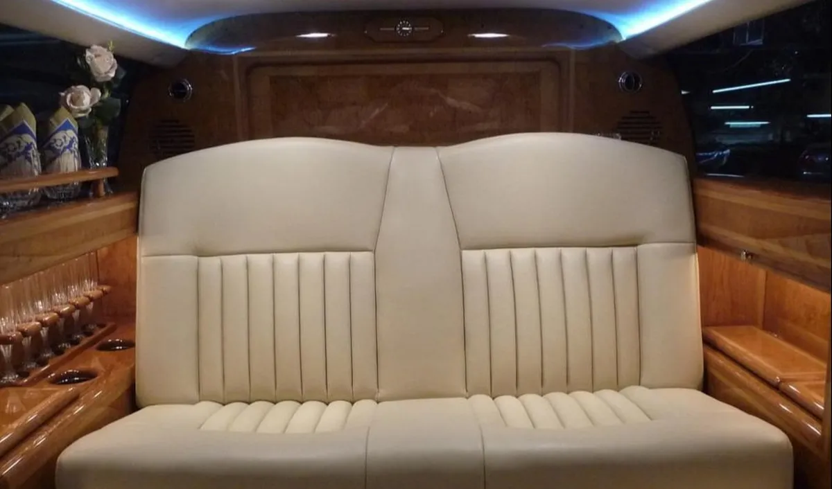 Rolls-Royce Phantom Stretch Limousine interior for limo rental in North Attleboro, MA