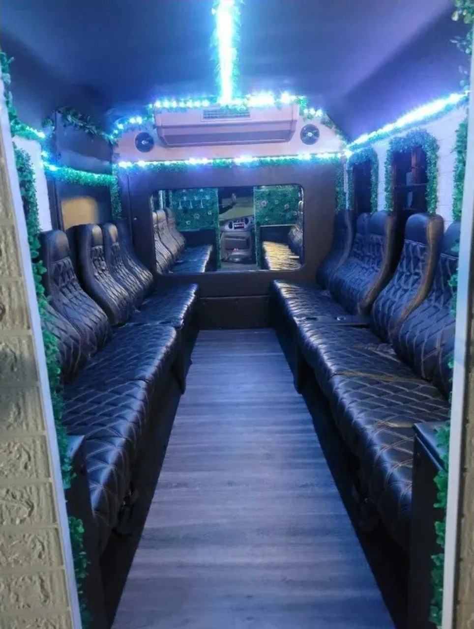 Rose Party Bus interior for party bus rental in Dallas, TX Rose Party Bus interior for party bus rental in Dallas, TX