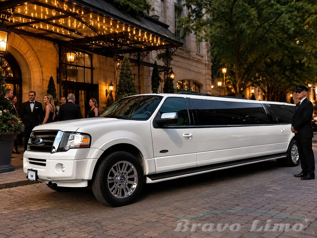 White Ford Expedition Limousine for limo rental in Stroudsburg, PA
