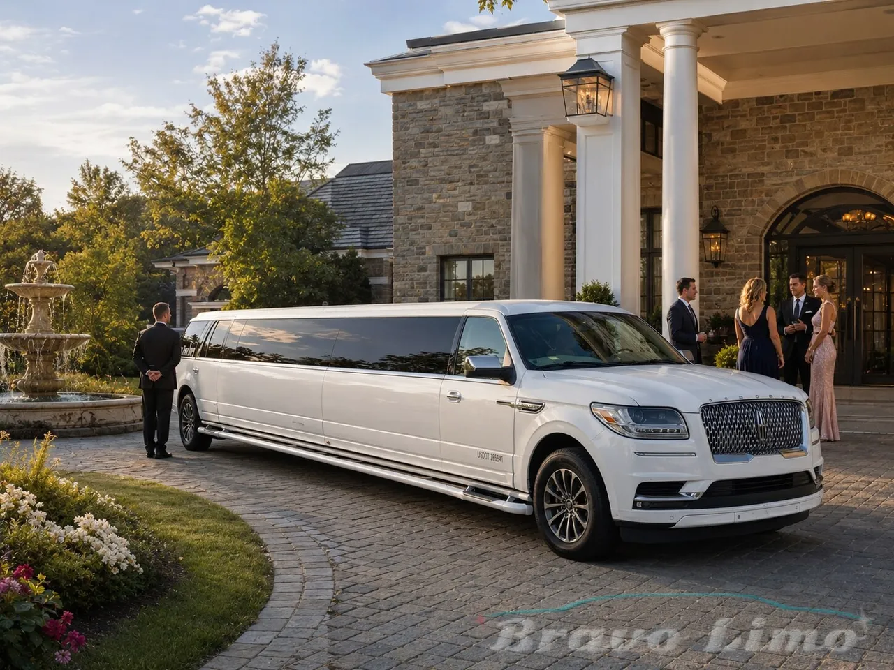 White Lincoln Navigator Limousine for limo rental in Stroudsburg, PA