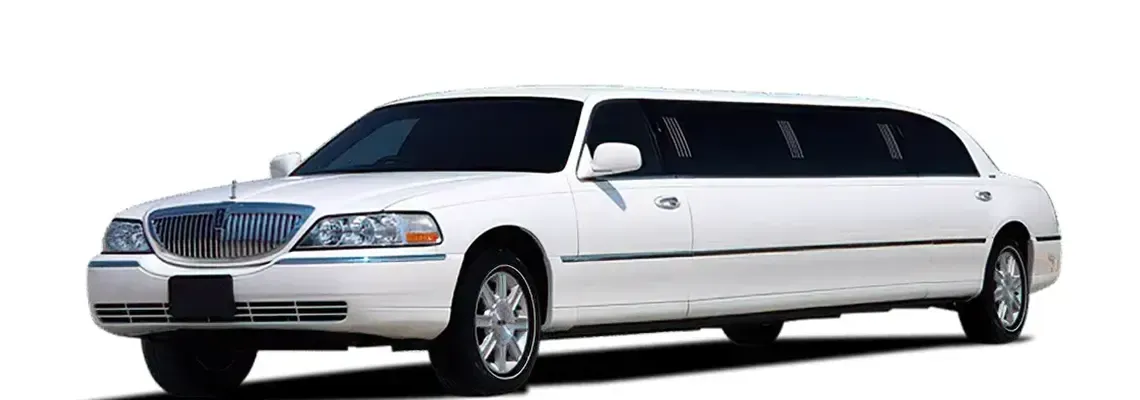 White Lincoln Stretch Limousine for limo rental in Dallas, TX