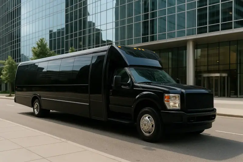 Black luxury party bus for party bus rental in Palm Coast, FL
